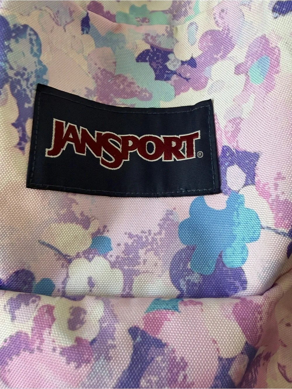 Jansport Floral Backpack Pink Purple Blue School Travel Book Bag Back to School